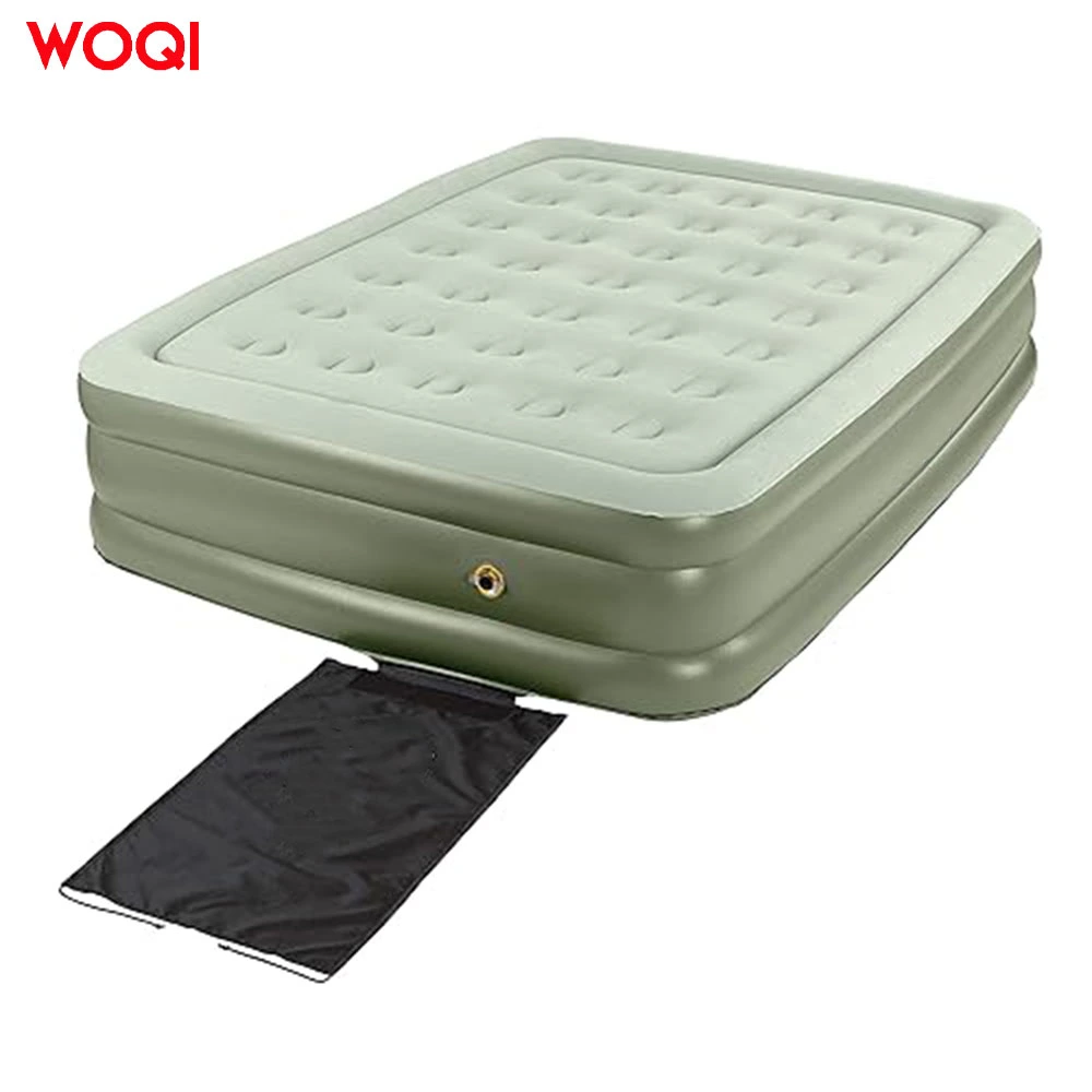 Customized Large Flocking PVC Double Inflatable Convex Mattress Camping Home Air Cushion Bed Suitable for Outdoor Homes