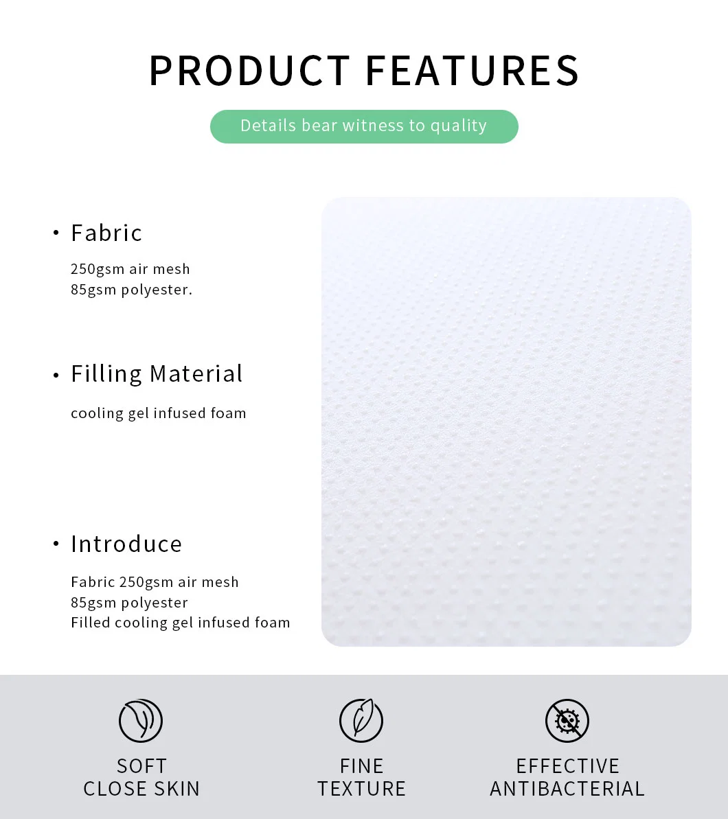 Hot Day Use 75&quot; Polyester Cover Mattress Topper with Cooling Gel Infused Foam