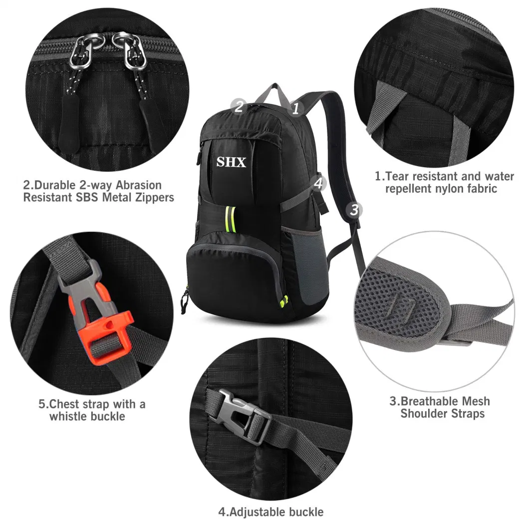 Custom Wholesale Black Travel Business Backpack Outdoor Leisure Daypack for Men