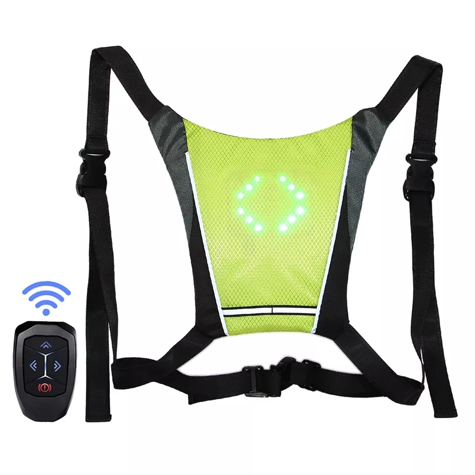 Waterproof Hydration Bag Bicycle Pack LED Light Safety Turn Indicator Turn Signal Lights Flashing Backpack for Running Cycling