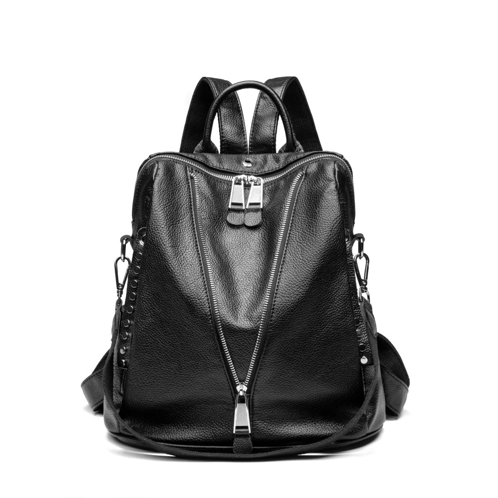 2023 New Lychee Grain Backpack Female Spring Easy to Match Personality Fashion Large Capacity Korean Version of Student Travel Backpack