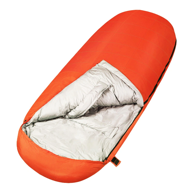 Adult Outdoor Egg Shaped Single Person Camping Envelope Sleepingbag Ultralight Portable White Duck Down Winter Sleeping Bag