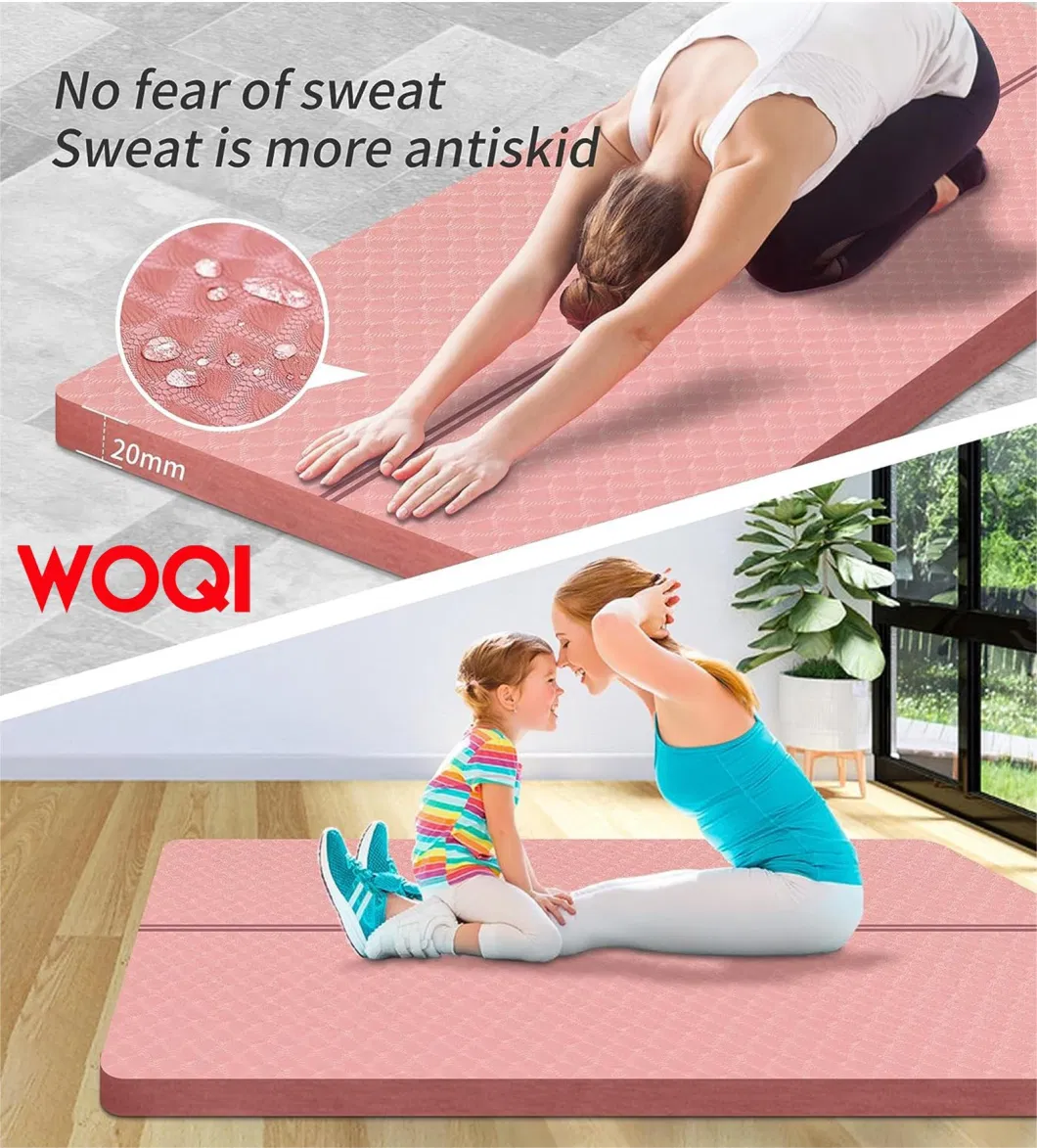 Woqi Large Sports Mat, Suitable for Fitness, Yoga, Pilates, Floor Exercise