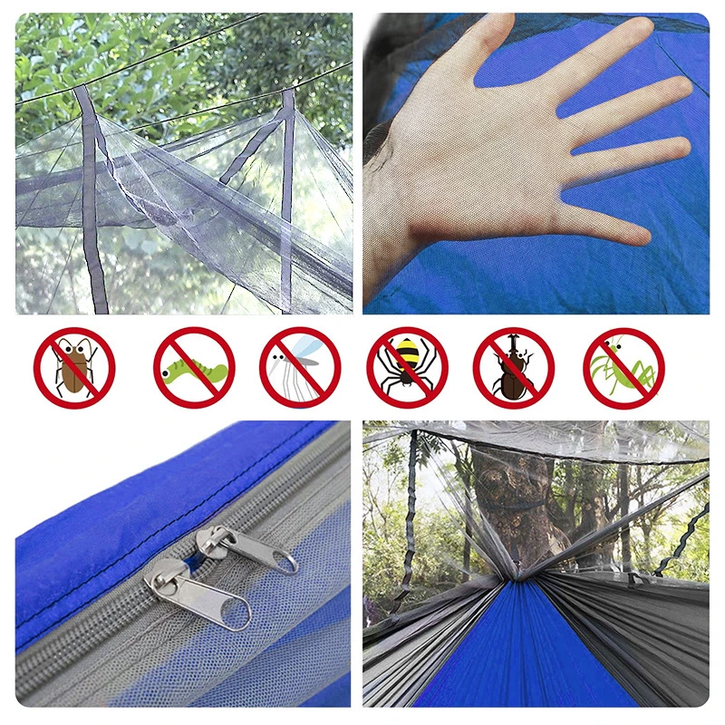 New Outdoor Camping Waterproof Sunshade Mosquito Net Aerial Swing Hammock Bed Canopy for Adults