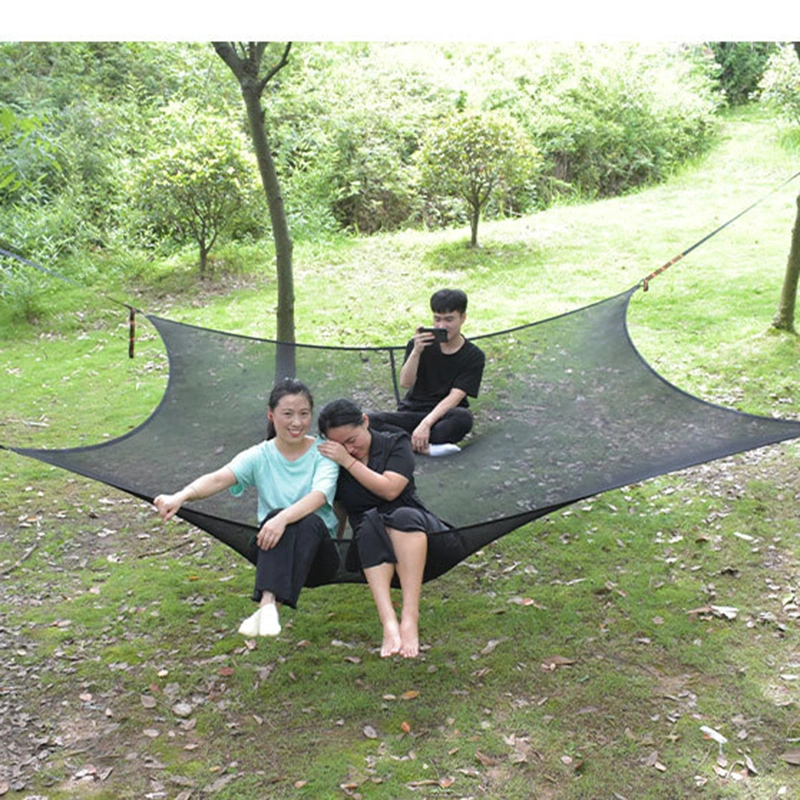 Multi-Person Aerial Hammock Quadrangular Aerial Pad Camping Tree Tent Portable Heavy-Duty Camping Aerial Hammock Wbb20225