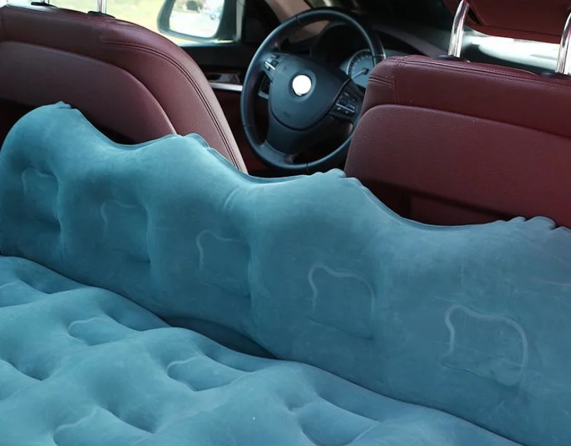 Car Travel Inflatable PVC Flocking Mattress Backseat Air Bed