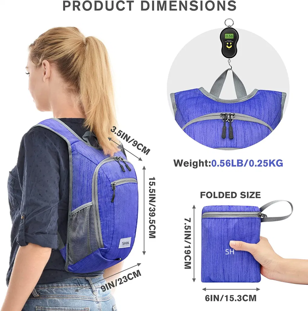 Daypack Hiking Backpack Packable Lightweight Travel Day Pack for Women Men