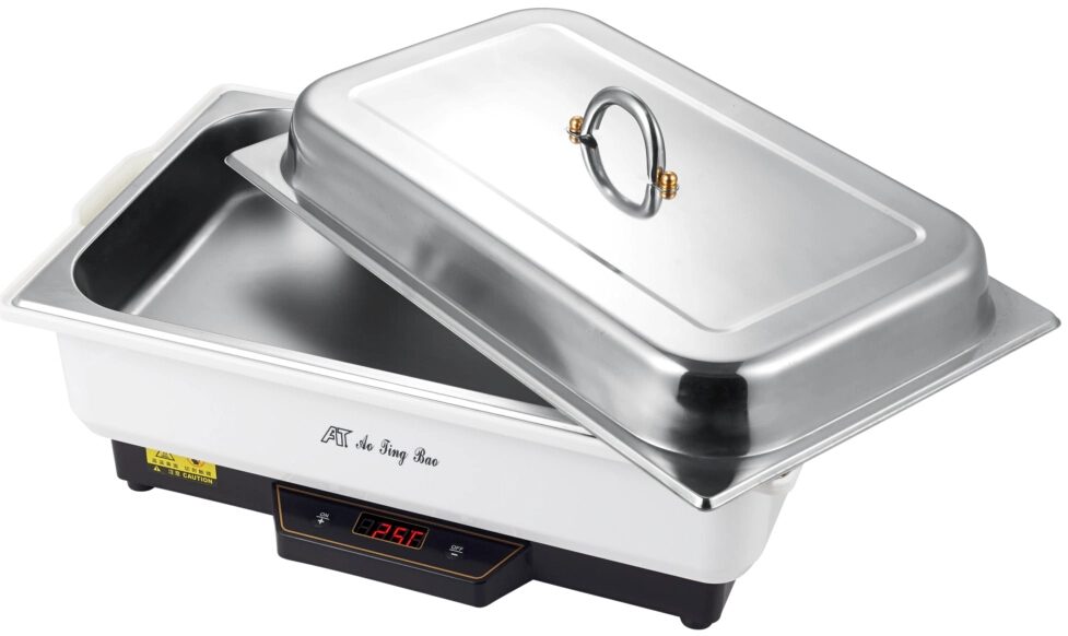 Commercial Hotel Restaurant Electric Cookware Food Soup Warmer Heater Steamer Tray Chafing Dish