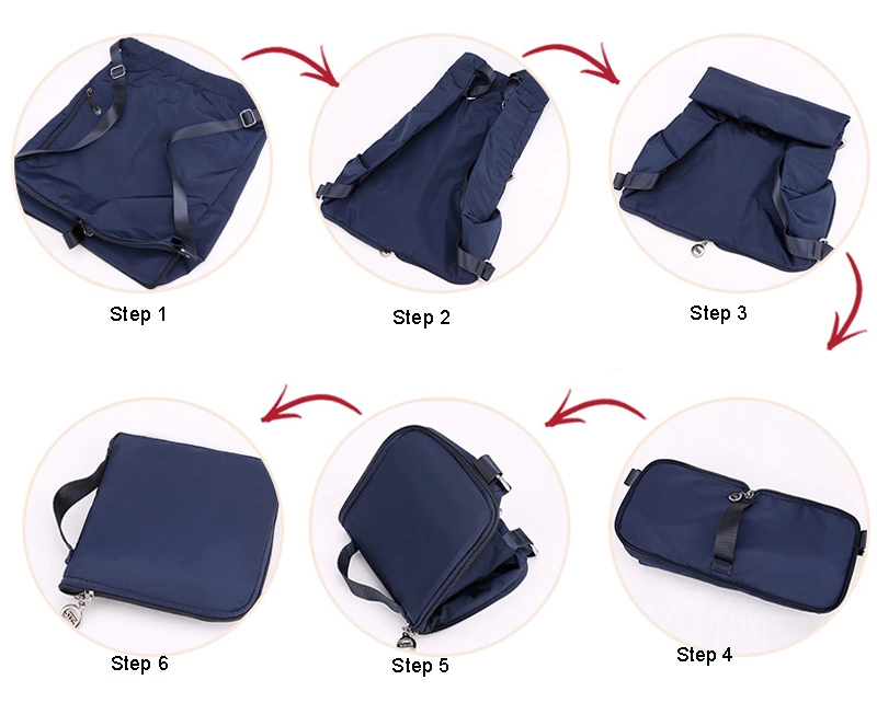 Foldable Waterproof Rucksack Backpack Bag Foldable Shopping Bag Fold Duffle Bag Nylon Backpack School Book Pack