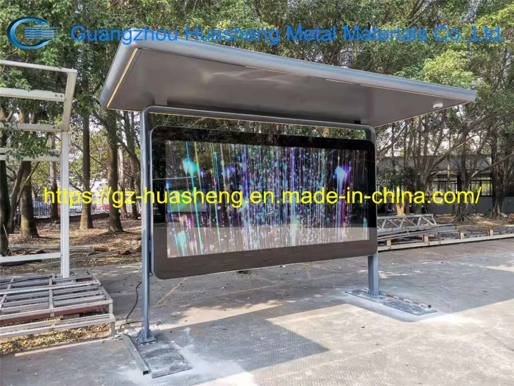 Smart LED/LCD Bus Stop Shelter (HS-BS-S001) -Average Lead Time One Month