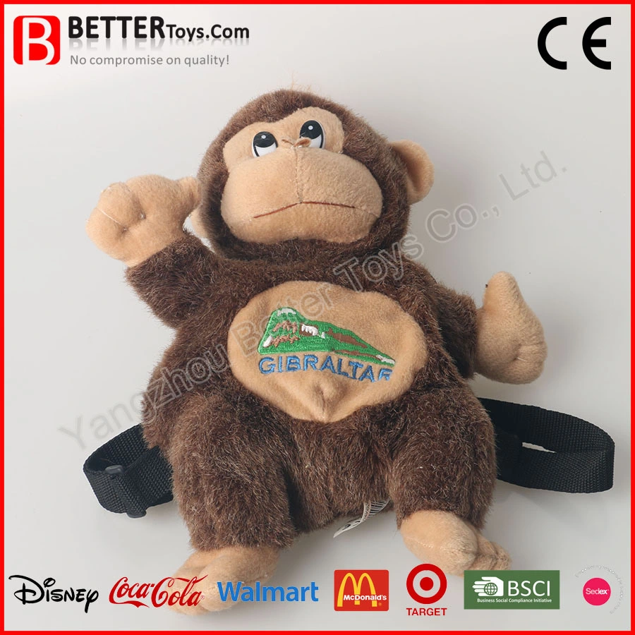 China Supplier Stuffed Plush Animal Soft Monkey Backpack for Adults