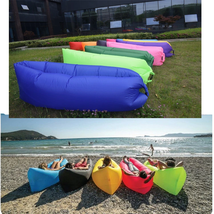 Custom Portable Outdoor Camping Beach Bed Air Sofa High Quality Inflatable Couch Lounger Lazy Bag Air Sofa for Beach Sleeping Bag