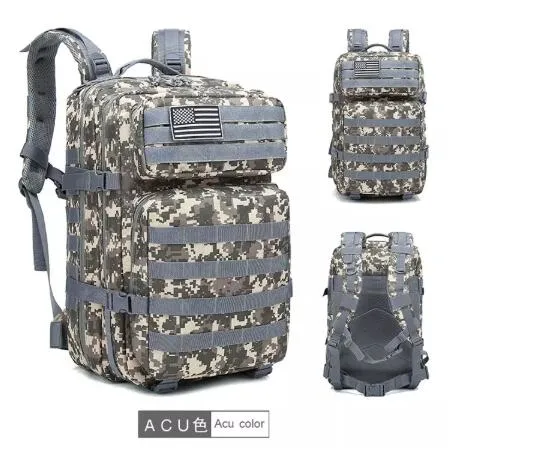Military Style Tactical Army 3 Day Assault Pack Molle Bag Hiking Backpack for Outdoor Travel