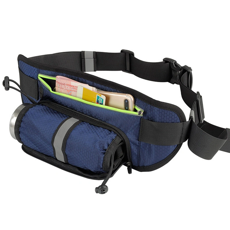 Waist Pack with Water Bottle Holder, Waterproof Running Belt for Men Women, Fits iPhone 8plus Galaxy S8 Note 8, Reflective Hydration Belt Esg11307