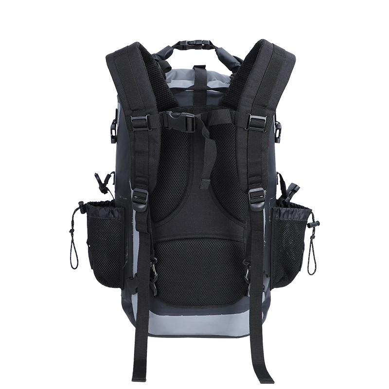 Custom Printed Roll Top PVC Dry Backpack Camping Travel Hiking 40L Waterproof Backpack for Men Outdoor Sport