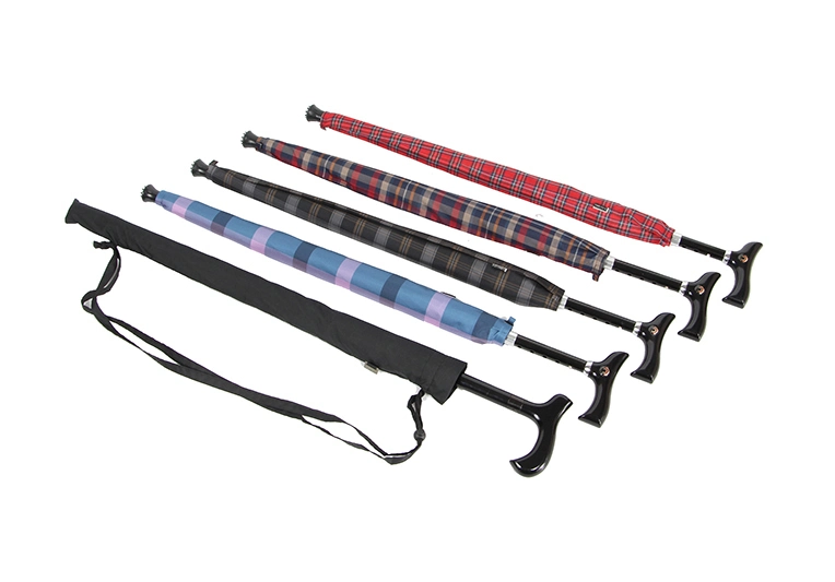 New Style Strong Sturdy Durable Walk Stick Automatic Camping Hiking Outdoor Umbrella for The Disable and Old People