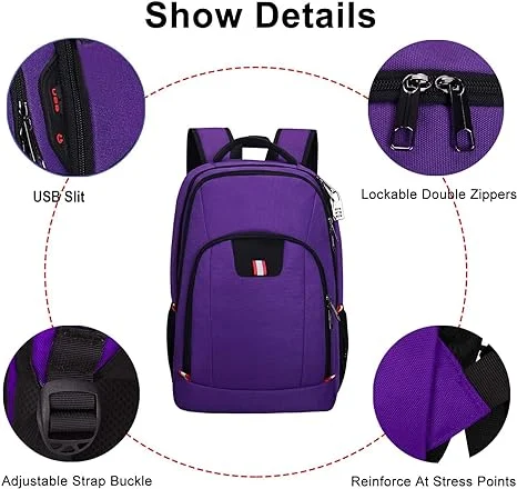 Travel Laptop Backpack 15.6 Inch Work Backpack with Laptop Compartment Airline Approved Business Computer Backpack with USB Charging Port for Men and Women