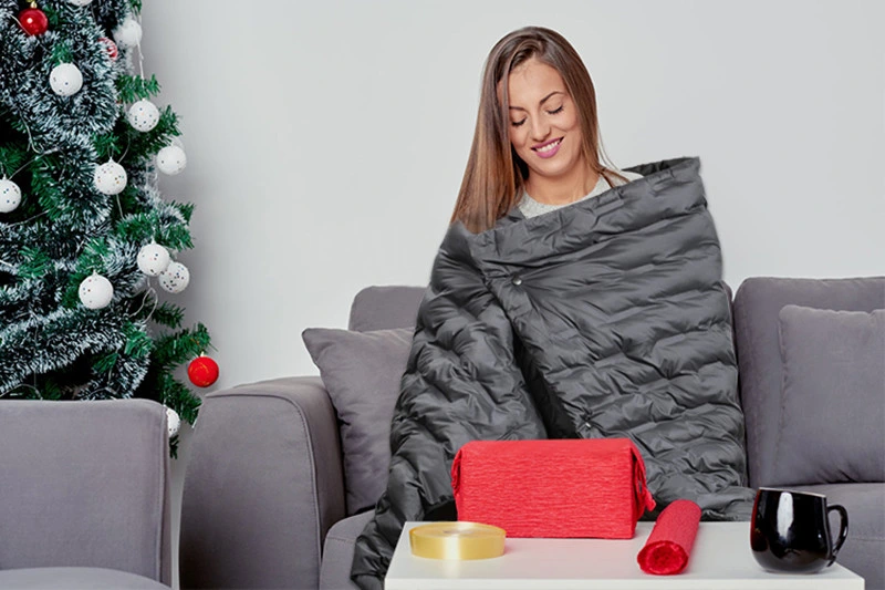 Electric Heated Blanket Safe Use Battery USB Heated Carbon Fiber Down Blanket