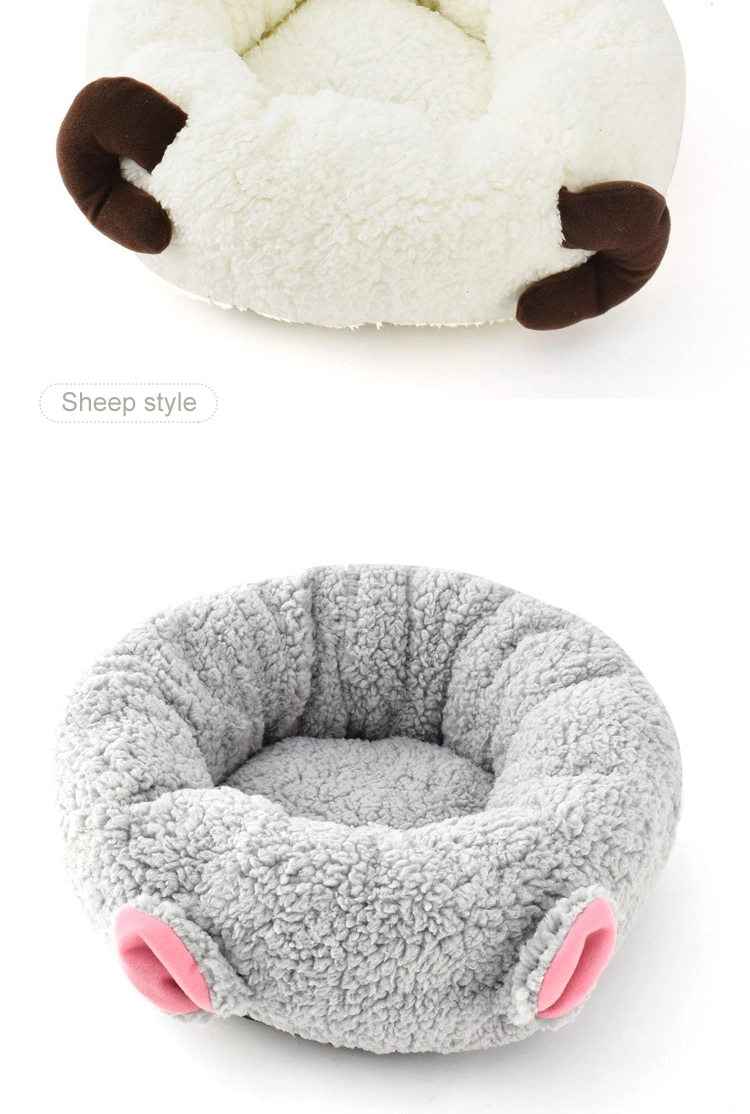 Cute Creative Autumn and Winter New Round Lamb Down Pet Cat Blanket