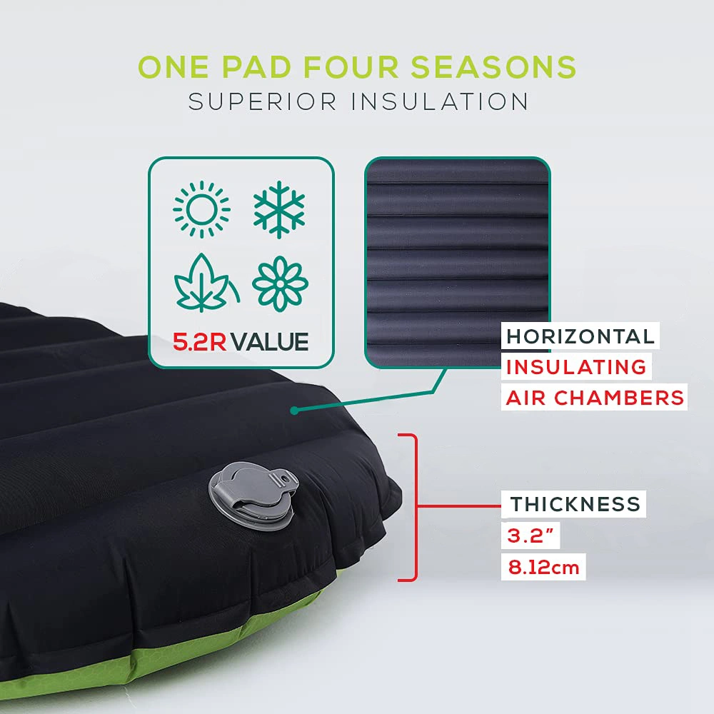 Custom Ultralight Portable Outdoor Inflating Mats Air Mattress PVC Sleeping Pads for Camping