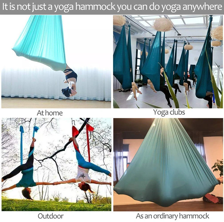 Aerial Lake Blue Door Swing Yoga Hammock for Exercise Yoga