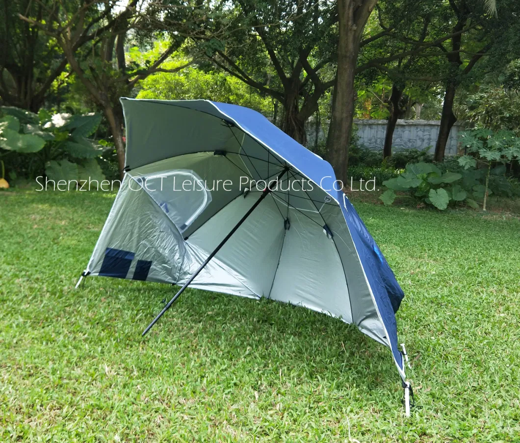 Customized Beach Camping Fishing Umbrella Parasol Tent Umbrella with Mesh Window (OCT-FU19001)