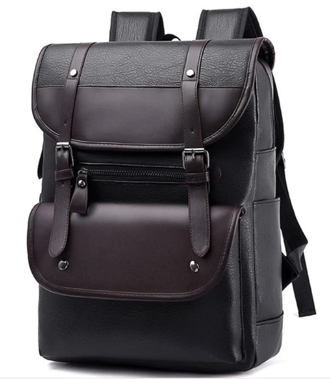 Customizable Designer Leather Backpack for Wholesale with Laptop Compartment