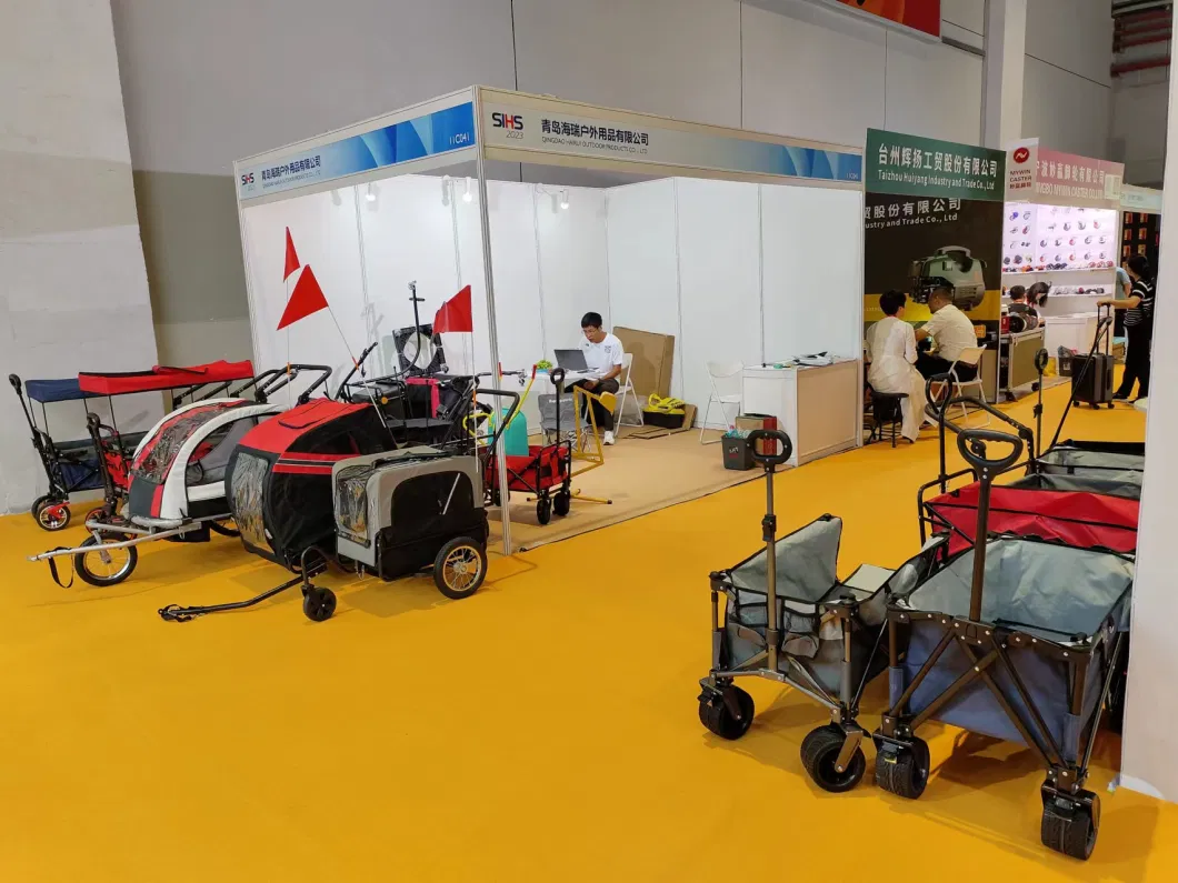 Folding Wagon Utility Carts with Wheels and Rear Storage