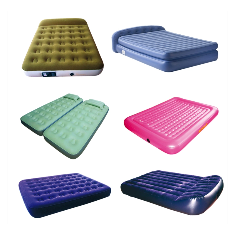 Inflatable Flocking PVC Air Mattresses Bed Single Size Portable Inflatable Air Bed