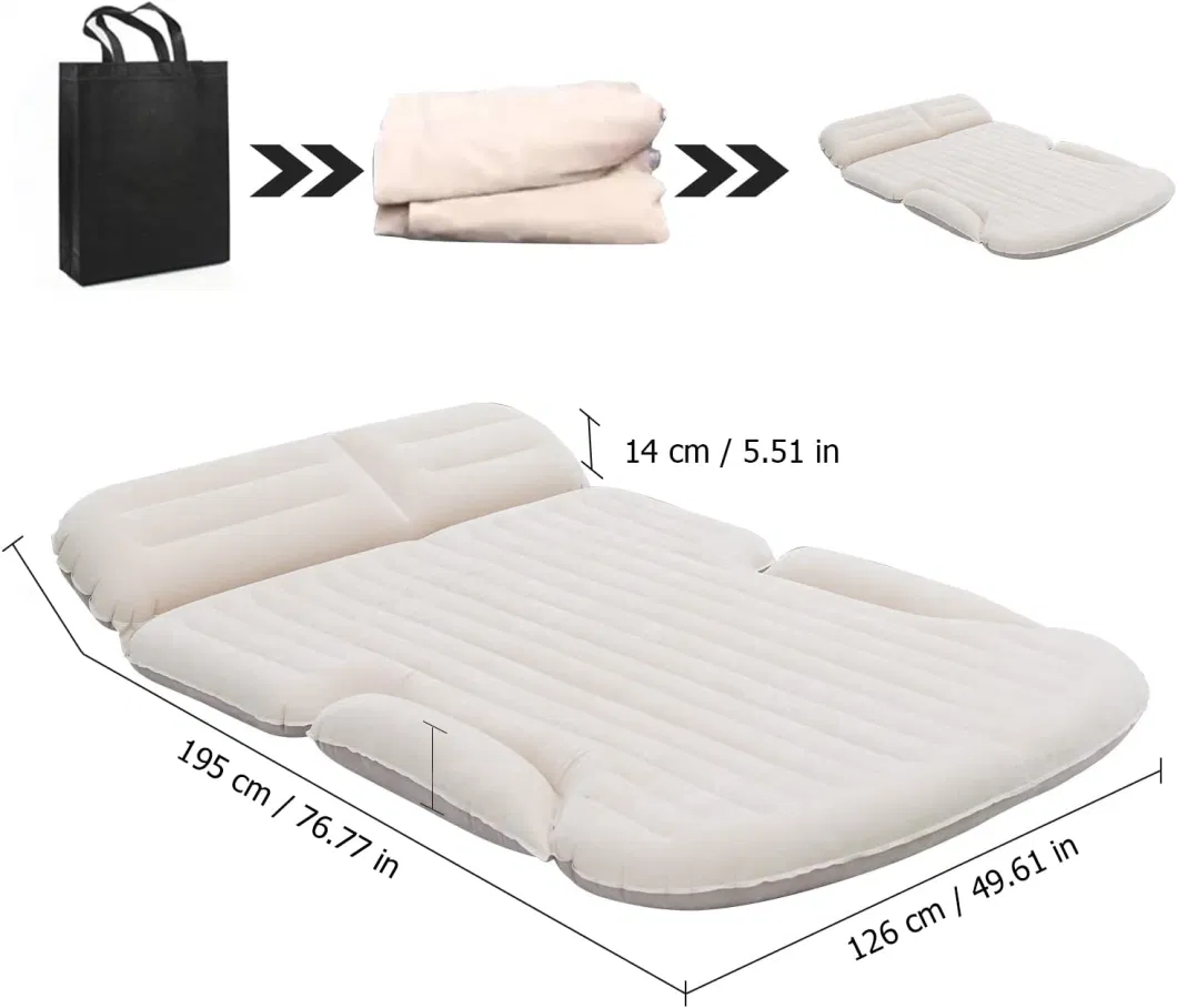 Outdoor Air Mattress Thickened and Double Sided Flocking Travel Camping Bed