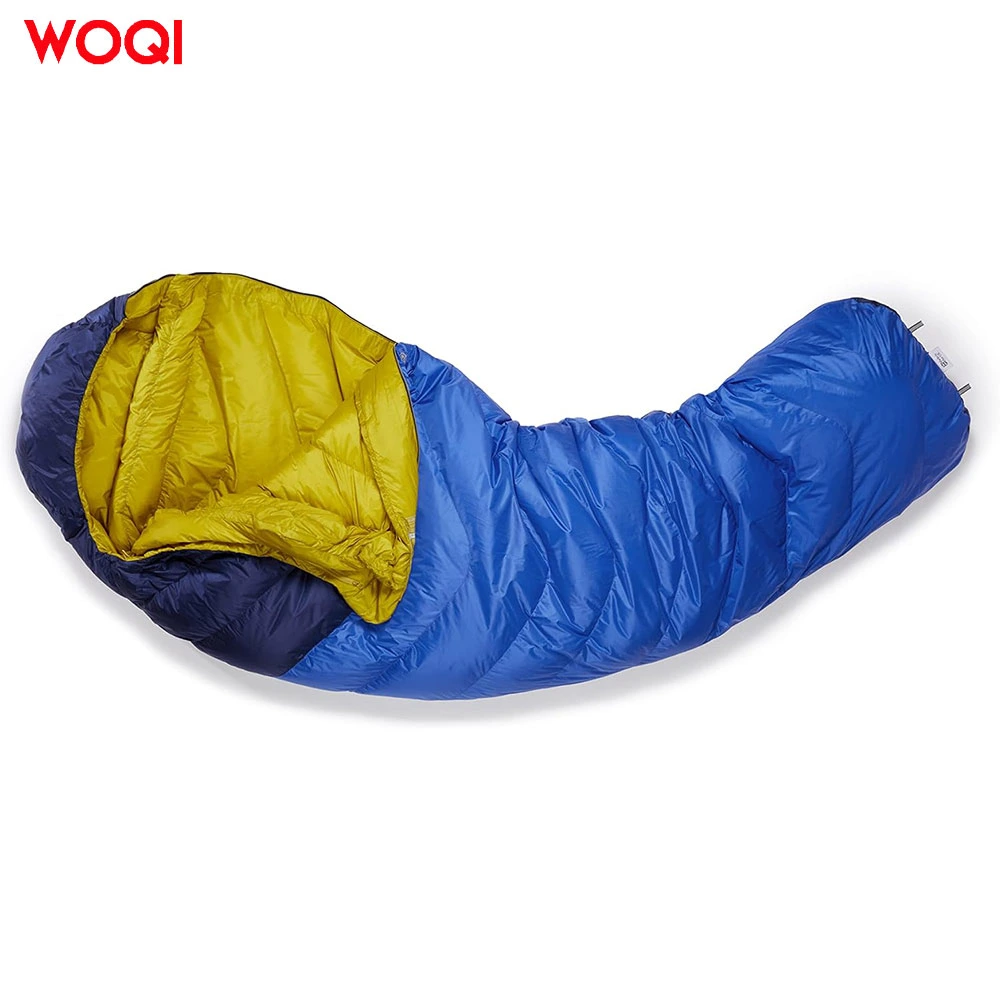 Filled 800g Goose Down Warm Lightweight Mummy Sleeping Bag, Mountaineering Camping Down Sleeping Bag