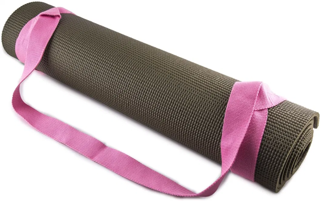 Adjustable Cotton Yoga Mat Carrying Strap Purple