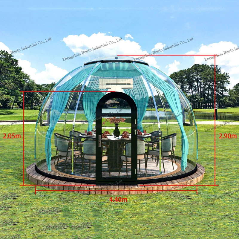 Bfb440 10-12 Person Hotel Camping Tent House Clear Igloo Outdoor Inflatable Transparent Dome Bubble Tent