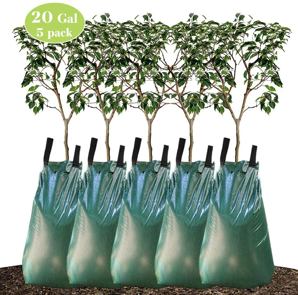 Dandelion 20 Gallon Tree Watering Bag &amp; Ring PE PVC Slow Release, Water Saving Irrigation System