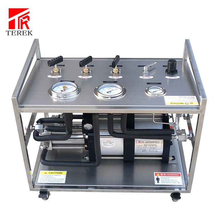 Pneumatic Pressure Pump Double Drive Control Gas Ultrahigh Pressurization Test Bed