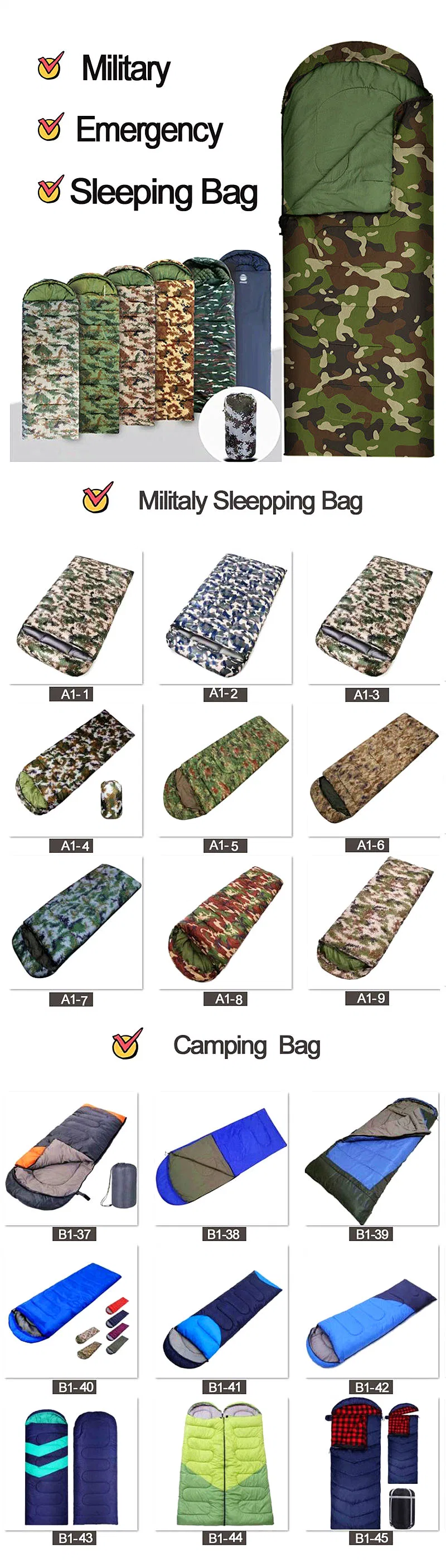Waterproof Army Style Camp Camouflage 3.5kg Below Zero 20 State Reserve Emergency Green Military Style Sleeping Bags Winter Troops Style Relief Camping Bag