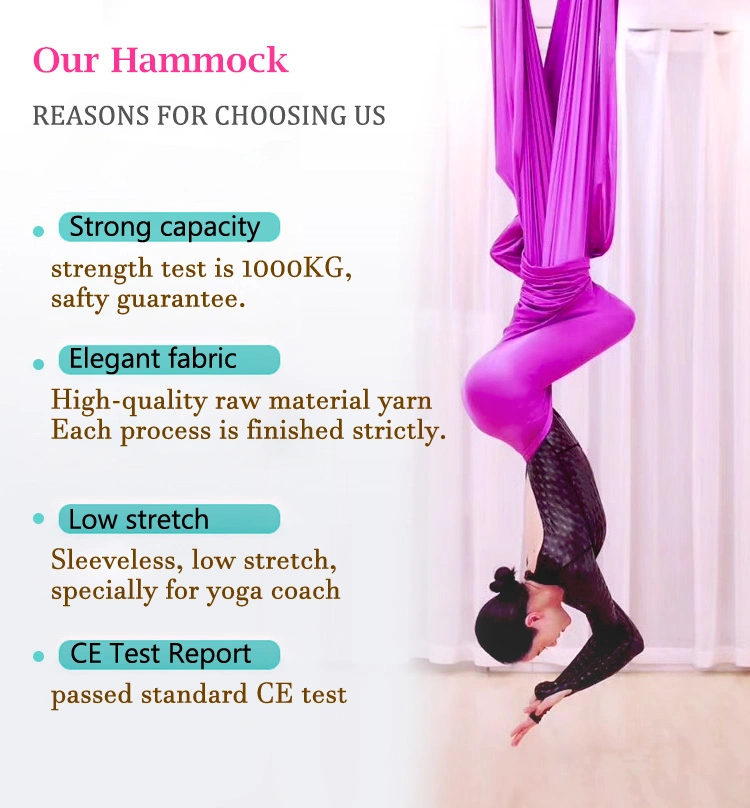 5m Flying Hammock Aerial Yoga Swing Pink Trapeze Telling Prop Pavity Inversion Home Gym Yoga Hammock