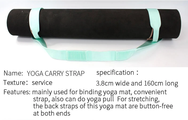 Wholesale Custom Logo Newly Designed Elastic Nylon Belt Braid Carry Strap for Yoga Mat