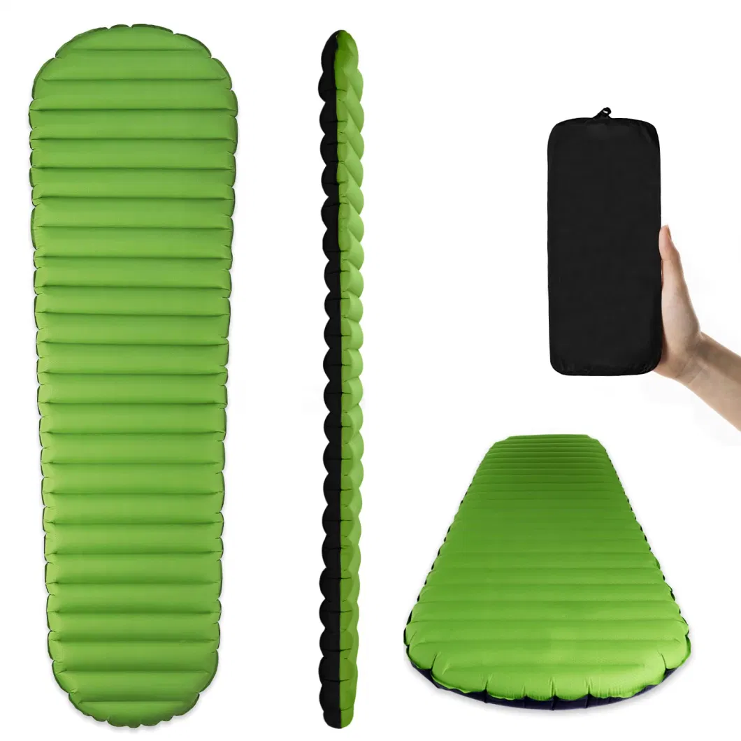 Custom Ultralight Portable Outdoor Inflating Mats Air Mattress PVC Sleeping Pads for Camping