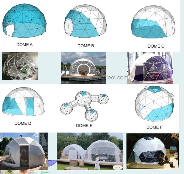 6/8m Waterproof UV Resistance Easy Set up Geodesic Dome Tent Glamping Outdoor Tent