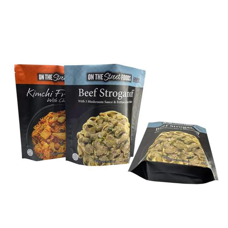 5minutes Fast Foods Mylar Bags 32oz Flat Bottom Quickly Meal Packing Bags Convenient Lazy Ready-to-Eat Pouchpopular