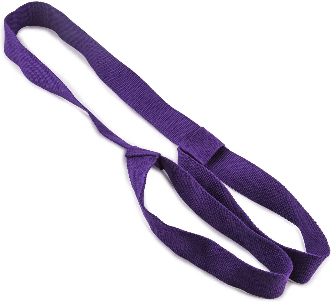 Adjustable Cotton Yoga Mat Carrying Strap Purple