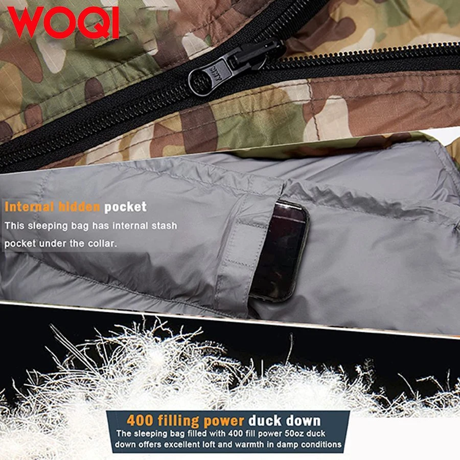 Woqi Waterproof Down Camping Ultralight Wearable Sleeping Bags for Very Cold Weather