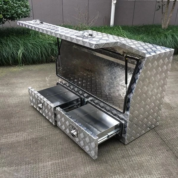 Standard Premium Under Truck Ute Bed 1000mm Raw Aluminum Box Canopy Accessories Aluminum Camping