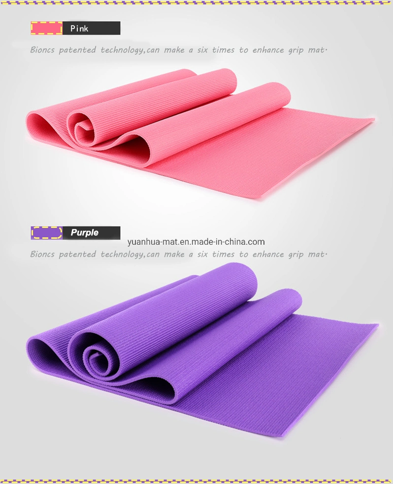 Hot Selling Custom Logo Print PVC Yoga Mat Cheap Thick Fitness Exercise Yoga Mat PVC