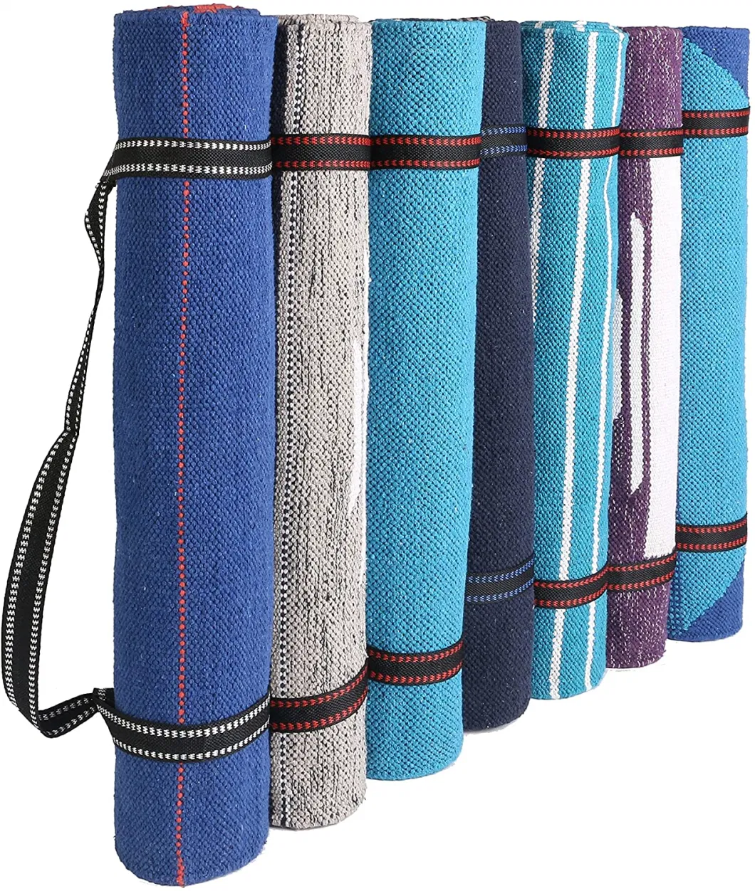 Adjustable Cotton Yoga Mat Carrying Strap Purple