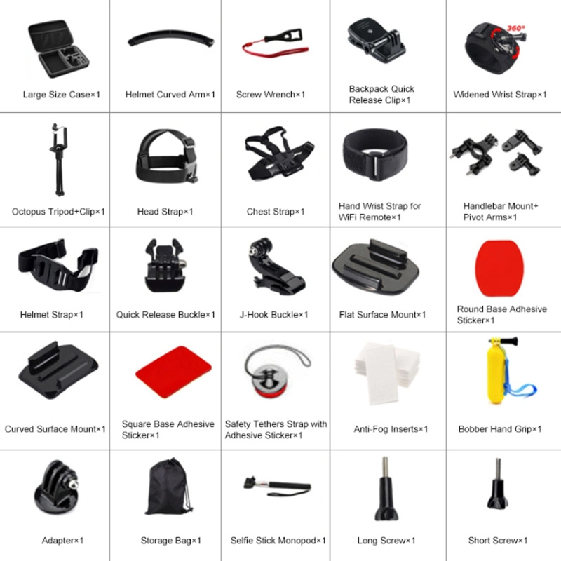 50-in-1 Action Camera Accessory Kit Compatible Action Camera Video Camera &amp; Accessories Bl15495