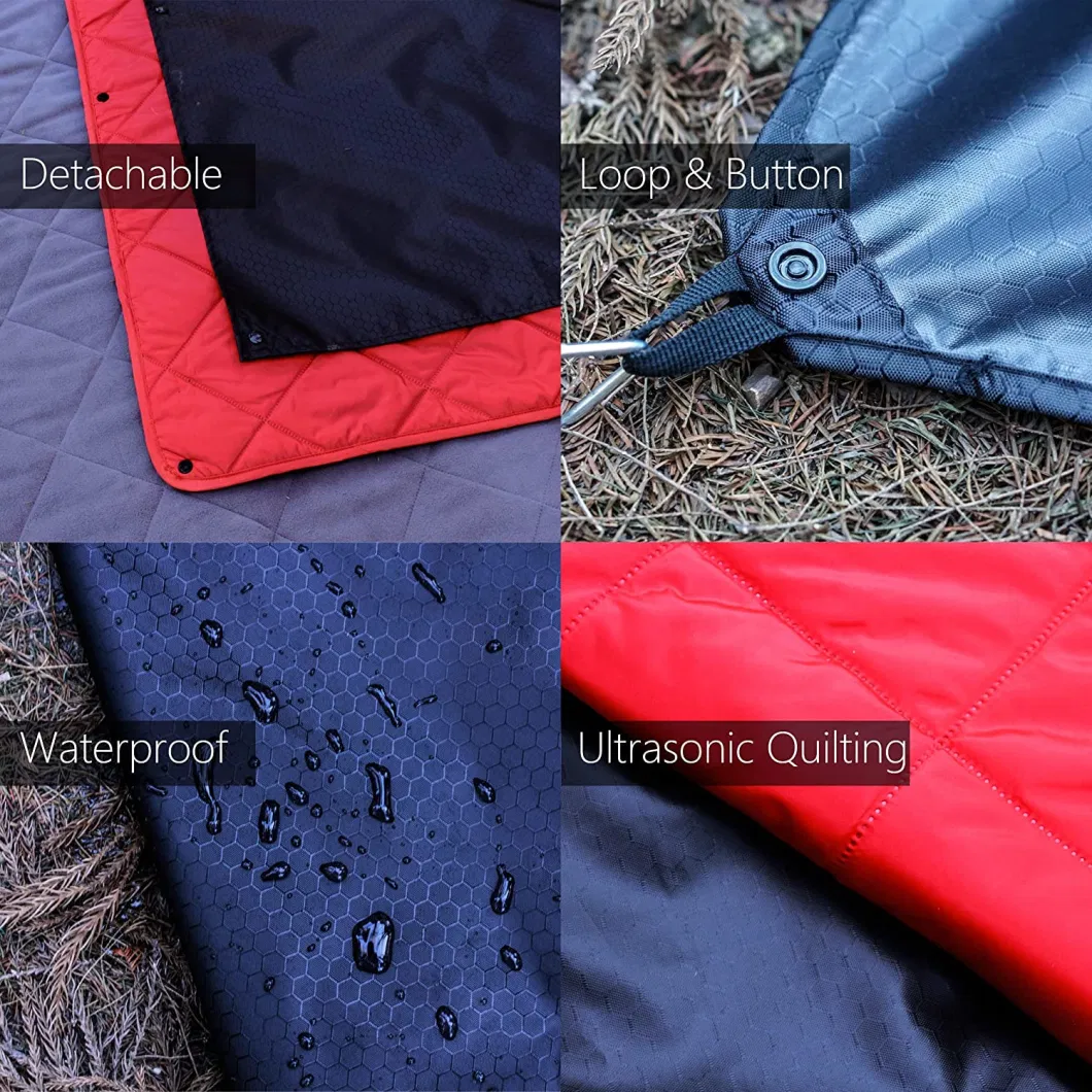 Water-Resistant Lightweight Packable Puffy Outdoor Camping Hiking Travel Down Blanket Portable