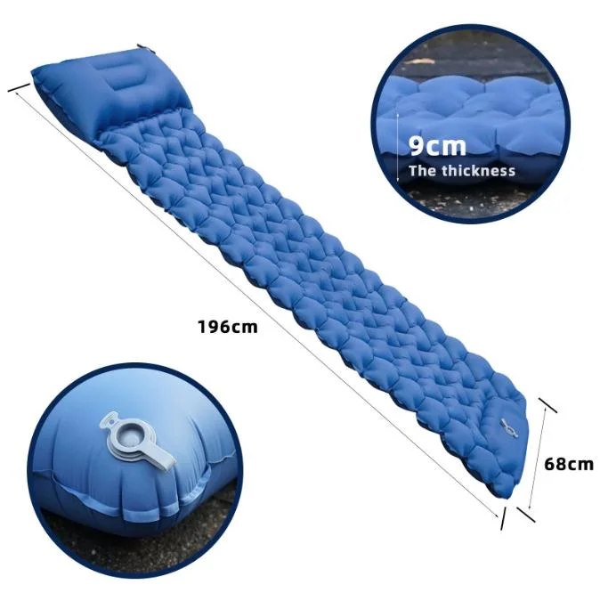 Outdoor Portable Lightweight Foot Step Inflatable Camping Sleeping Mat Air Mattress