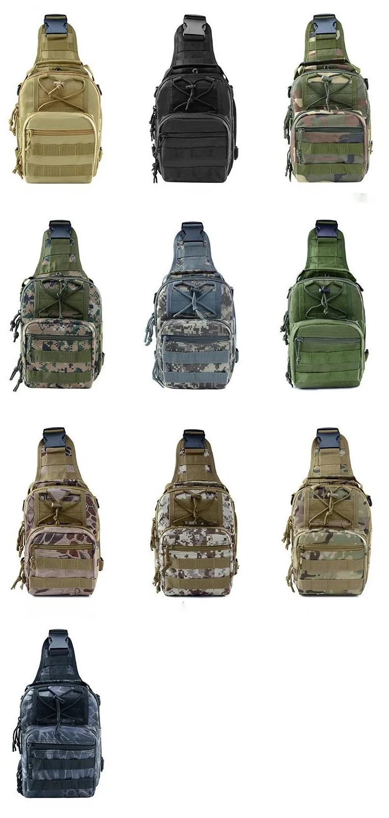 Tactical Oxford Waterproof Breathable Ripstop Multifunctional Large Capacity Chest Pack